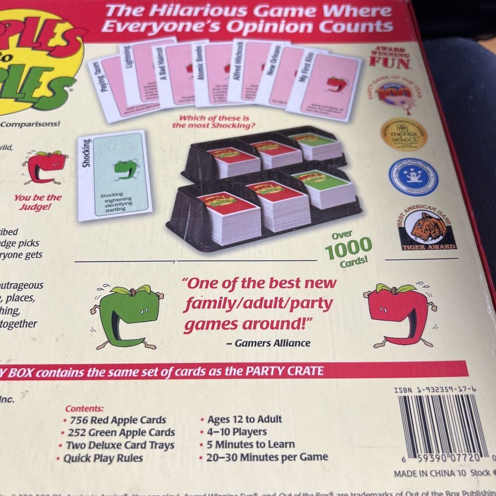 Apples to Apples Party‎ Box - The Game of Hilarious Comparisons! Over 500 Cards! - Picture 7 of 8